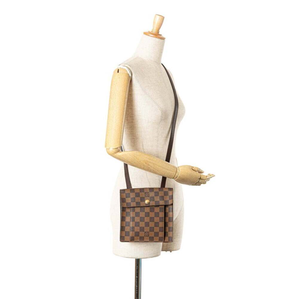 LOUIS VUITTON Brown Damier Leather Pochette Shoulder Bag - Picture 9 of 9